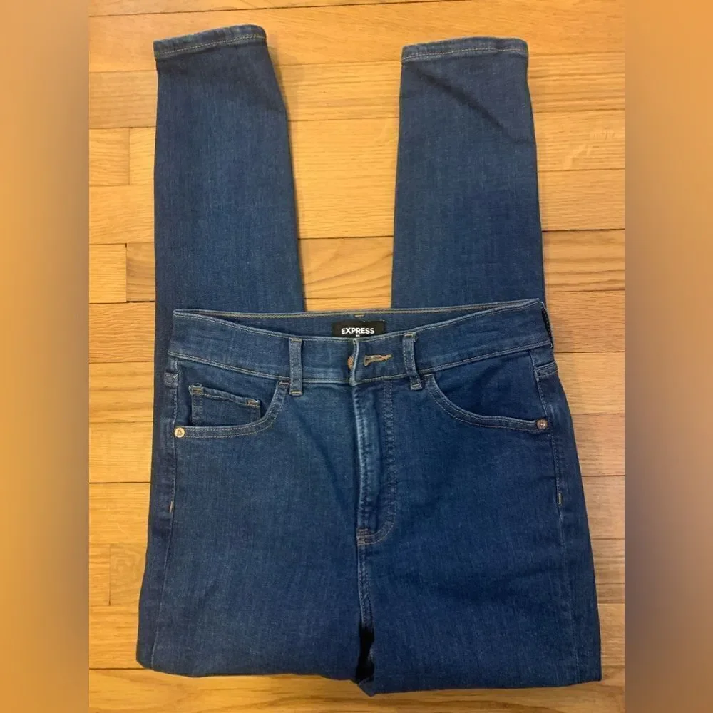 Express size 2 skinny jeans blue